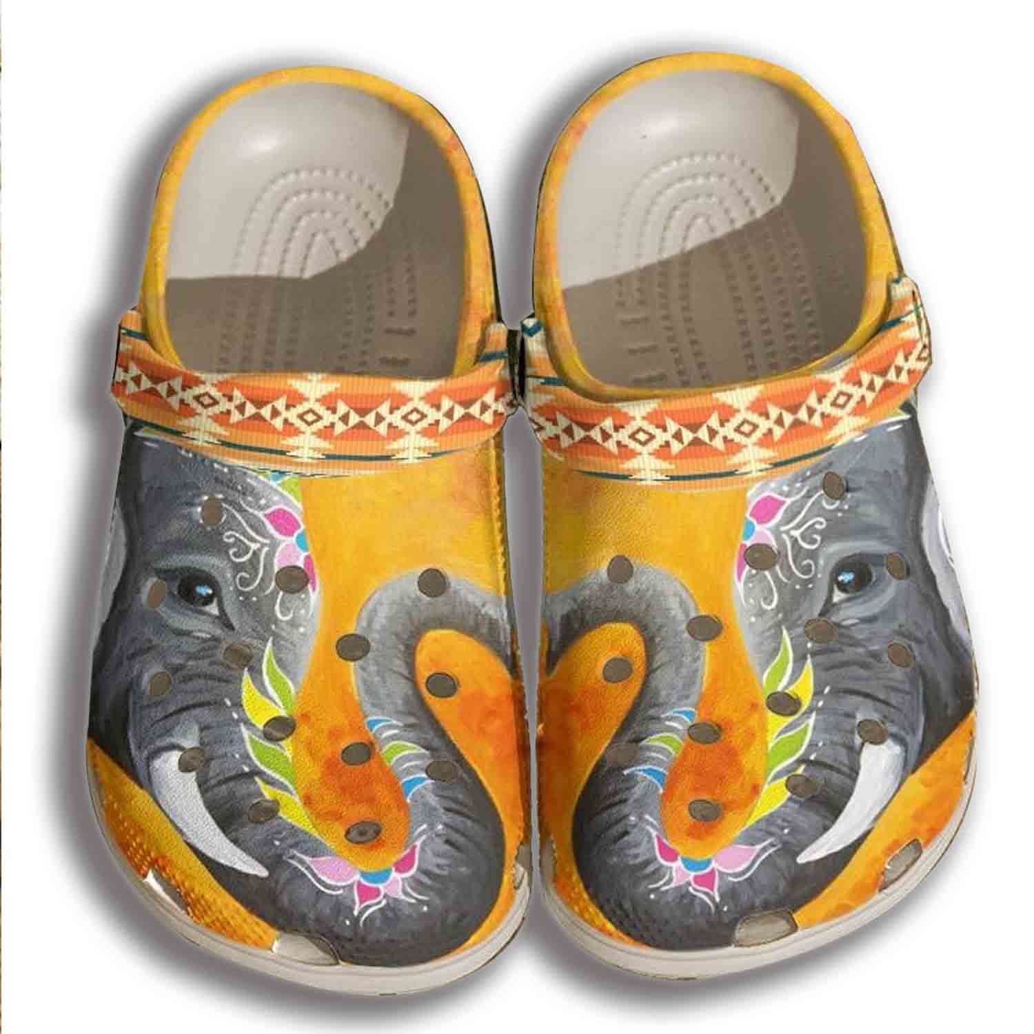 Elephant Artist Croc Shoes Women - Hippie Fan Gift Crocs Clogs Shoes #13022