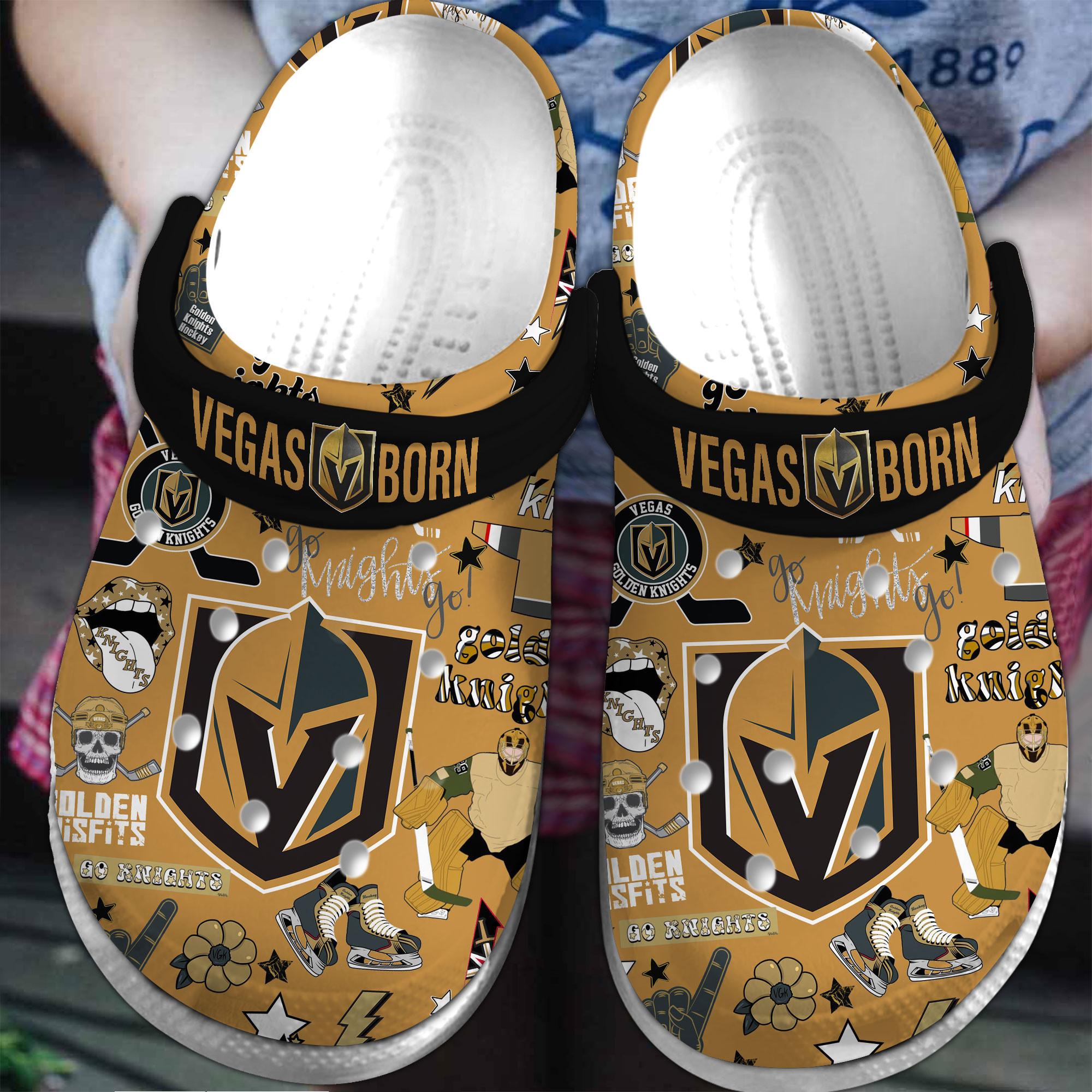 Vegas Golden Knights NHL Sport Fan Gift Crocs Clogs Shoes #13021